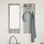 vidaXL Porte-manteau mural avec étagère Sonoma gris 70 x 10 x 90 cm