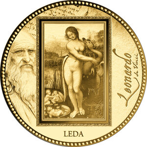 Monnaie LEDA Da Vinci 1/200 Oz Or 5000 Francs Gabon (PRÉCOMMANDE)