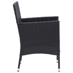 vidaXL Ensemble à manger de jardin 5 Pièces Noir Résine tressée et verre