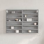 vidaXL Armoire à vitrine sonoma gris 80x8 5x58 cm bois d'ingénierie