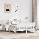 vidaXL Cadre de lit sans matelas blanc 140x200 cm bois de pin massif