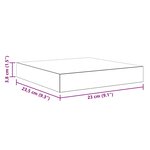 vidaXL Étagère murale flottante Gris brillant 23x23 5x3 8 cm MDF