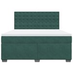 vidaXL Sommier à lattes de lit et matelas Vert foncé 180x200cm Velours