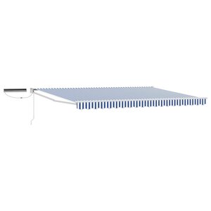 vidaXL Auvent rétractable électrique Bleu et Blanc 5 x 3 m