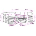 vidaXL Ensemble de canapés d'extérieur 7 pc Naturel et Anthracite