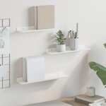 vidaXL Étagère flottante 3 pc Blanc 40 x 9 x 2 5 cm Acier