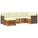 vidaXL Ensemble de canapé d'angle avec coussin 5 Pièces