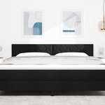 Tête de lit LED vidaXL design blocs diamants noire 180 cm tissu