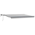 vidaXL Auvent manuel rétractable avec LED anthracite blanc 400x300 cm