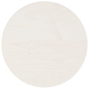 vidaXL Dessus de table rond blanc Ø30x3 cm bois de pin massif