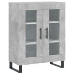 vidaXL Buffet haut Gris béton 69 5x34x180 cm Bois d'ingénierie