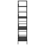 vidaXL Bibliothèque à 4 niveaux noir 60x27 6x124 5cm bois d'ingénierie
