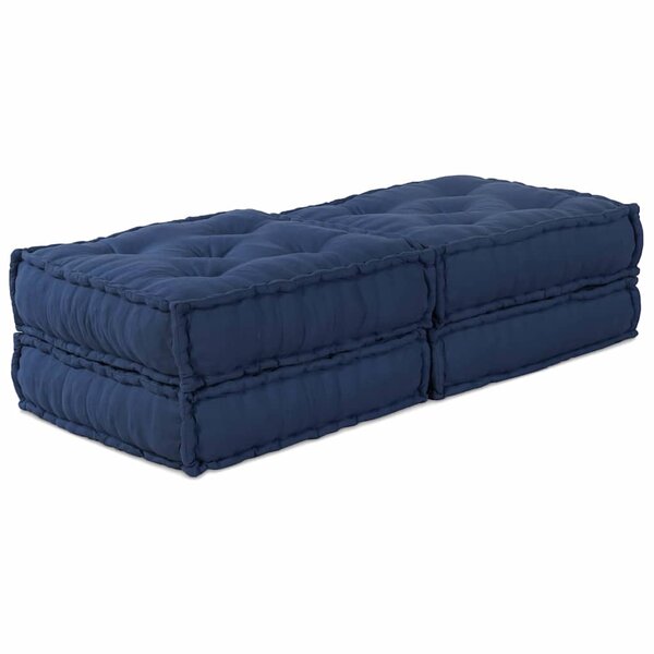 vidaXL Coussin 2 Pièces Bleu 70 x 70 x 36 cm Polyester