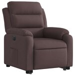 vidaXL Fauteuil inclinable électrique marron foncé tissu