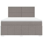 vidaXL Sommier à lattes de lit avec matelas Taupe 180x200 cm Tissu