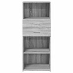 vidaXL Buffet haut sonoma gris 50x42 5x124 cm bois d'ingénierie