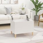 vidaXL Table basse Blanc 60x44 5x45 cm Bois d'ingénierie