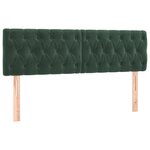 vidaXL Tête de lit à LED Vert foncé 144x7x78/88 cm Velours