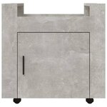 vidaXL Chariot de bureau Gris béton 60x45x60 cm Bois d'ingénierie