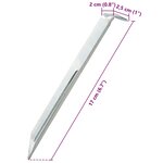 vidaXL Piquets de tente 24 Pièces 17 cm Ø20 mm acier galvanisé
