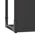 vidaXL Portant de bois chauffage noir 25x25x80 cm