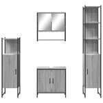 vidaXL Ensemble de meubles de salle de bain 4 Pièces Sonoma gris