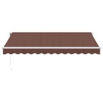 vidaXL Auvent manuel rétractable avec LED marron 350x250 cm
