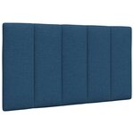 vidaXL Coussin de tête de lit bleu 80 cm tissu