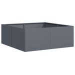 vidaXL Jardinière anthracite 80x80x30 cm acier