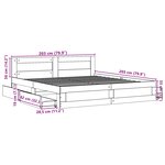 vidaXL Cadre de lit avec tête de lit chêne marron 200x200 cm