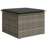 vidaXL Salon de jardin avec coussins 10 Pièces gris résine tressée