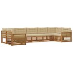 vidaXL Ensemble de canapés d'extérieur 7 pc Naturel et Beige