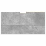 vidaXL Armoire de lavabo de salle de bain gris béton 65x33x60 cm