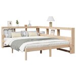 vidaXL Lit bibliothèque sans matelas 160x200 cm bois massif de pin