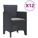vidaXL Ensemble de salle à manger de jardin avec coussins 13 Pièces