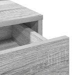 vidaXL Table de Toilette Gris 50 x 41 x 140 cm Bois d'ingénierie