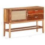 vidaXL Buffet 118x30x76 cm Bois de récupération massif