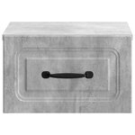 vidaXL Cabinet de chevet mural 2 pc Gris béton 34 5 x 33 x 20 cm