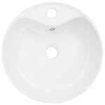 vidaXL Lavabo avec trop-plein 36x13 cm Céramique Blanc