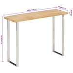 vidaXL Table console à live edge 105x33x76 cm bois de manguier massif