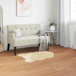 vidaXL Tapis en fausse Tafalla Crème 60 x 90 cm Polyester