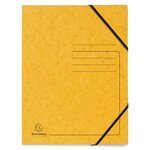 Chemise À Élastique Sans Rabats Carte Lustrée 355gm2 - A4 - Jaune - Exacompta
