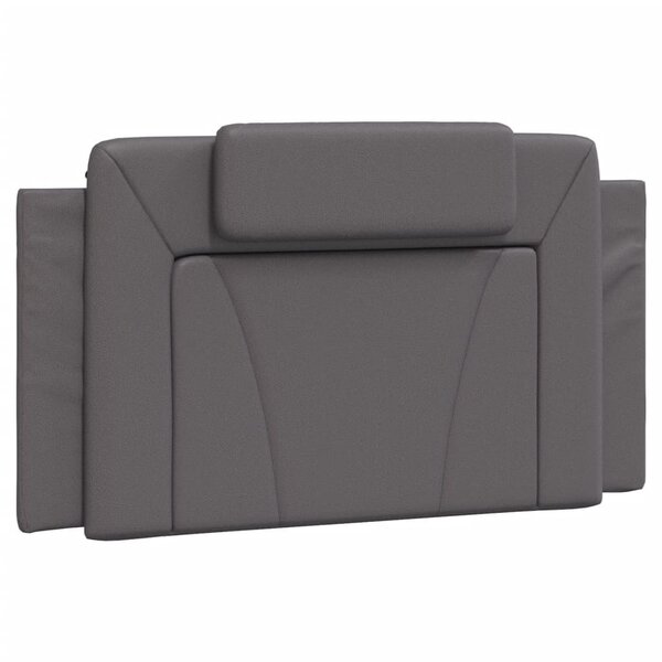 vidaXL Coussin de tête de lit Viana gris 100 cm similicuir