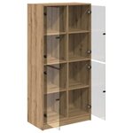 vidaXL Haut Armoire Chêne artisanal 68 x 37 x 142 cm Bois d'ingénierie