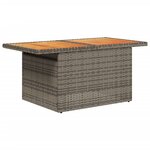 vidaXL Salon de jardin avec coussins 5 Pièces gris résine tressée acacia