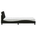 vidaXL Lit avec matelas noir 100x200 cm tissu