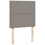vidaXL Sommier à lattes de lit avec matelas Taupe 90x200 cm Tissu