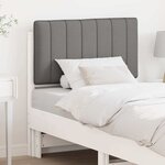vidaXL Tête de lit capitonnée Blanc et gris clair 75 cm Pin massif