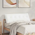 vidaXL Coussin de Dos Blanc 140 x 19 x 50 cm tissu