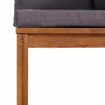 vidaXL Canapés d'angle 2 Pièces avec coussins gris foncé Bois d'acacia